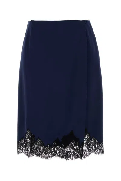 Stella Mccartney Stella Mc Cartney Blue Satin Skirt