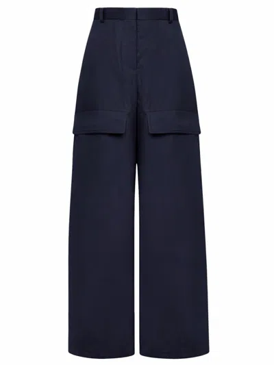 Stella Mccartney Stella Mc Cartney Cotton Cargo Pants In Blue