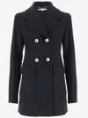 Stella Mccartney Double-breasted Coat In Ink