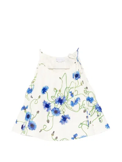 Stella Mccartney Stella Mc Cartney Embroidered Cotton Top In Multi