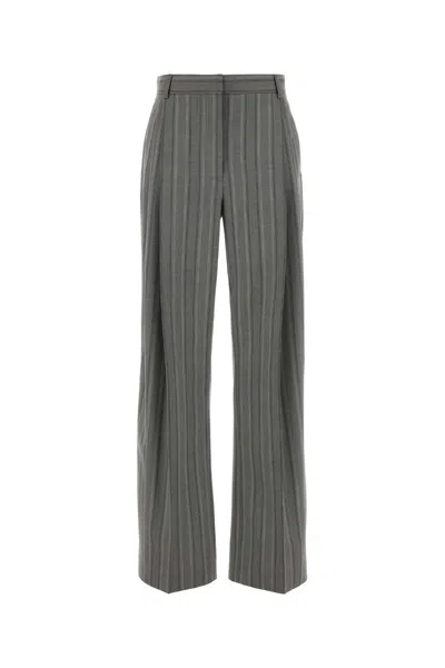 Stella Mccartney Stella Mc Cartney Embroidered Wool Pant In Gray
