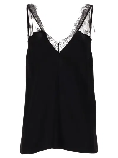 Stella Mccartney Stella Mc Cartney Envers Satin Slip Top In Black