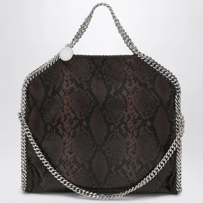 Stella Mccartney Stella Mc Cartney Falabella Tote Fold Over With Snake Print In Brown