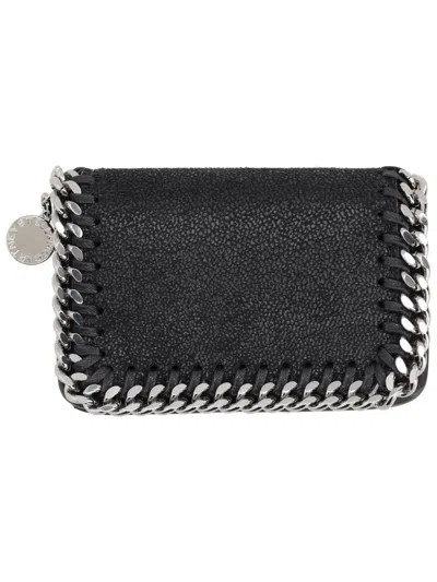 Stella Mccartney Wallet With Small Flap Falabella In Black
