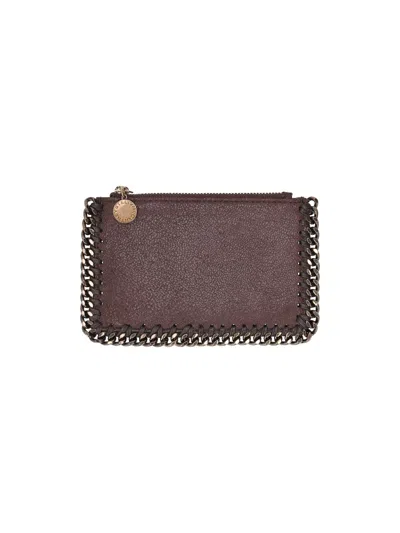 Stella Mccartney Stella Mc Cartney Falabella Zip Card Holder Eco In Brown