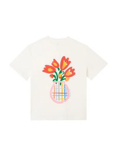 Stella Mccartney "flower Pot" T-shirt In White