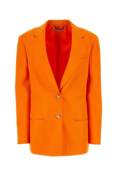 STELLA MCCARTNEY STELLA MC CARTNEY FLUO ORANGE VISCOSE OVERSIZE BLAZER