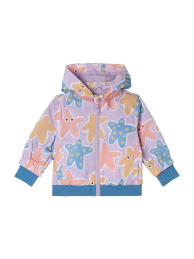 Stella Mccartney Soft Fabric Mini Sports Jacket For Baby Girls In Multi