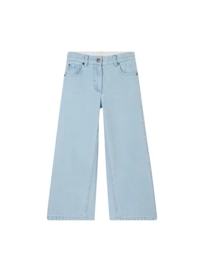 Stella Mccartney Nature-inspired Kids' Jeans In Blue