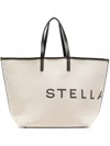 Stella Mccartney Stella Mc Cartney Logo Canvas Tote Bag In Beige