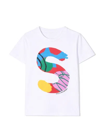 Stella Mccartney "s" Logo T-shirt In White
