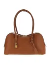 Stella Mccartney Stella Ryder Logo-embossed Embellished Textured Vegan Tote In Brown