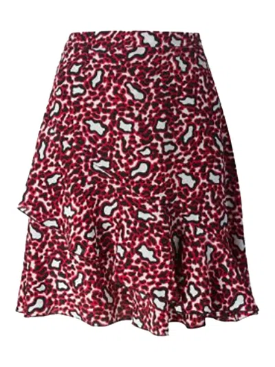 Stella Mccartney Stella Mc Cartney Stella Mc Cartney Leopard Skirt Red In Burgundy