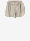 Stella Mccartney Stella Mc Cartney Striped Silk Blend Shorts