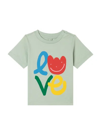 Stella Mccartney T-shirt "love" In Gray