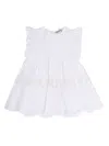 Stella Mccartney Kids Cotton Dress With Sangallo Inserts In White