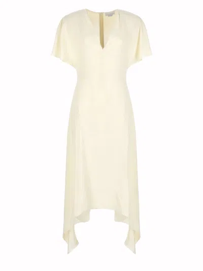 Stella Mccartney Stella Mc Cartney V Neck Midi Dress In White