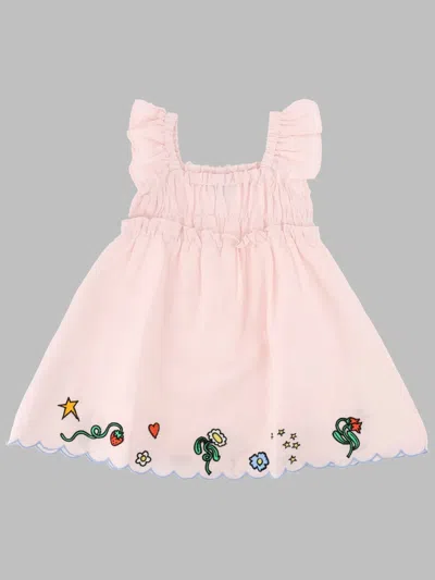 Stella Mccartney Mini Dress With Vent Detailing For Girls In Pink