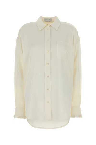 Stella Mccartney Stella Mc Cartney White Satin Oversize Shirt In Neutral