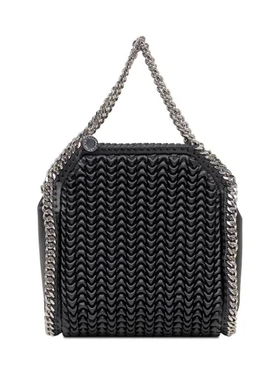 Stella Mccartney Falabella Bag In Woven Fabric In Black
