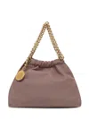 Stella Mccartney Frayme Clutch Bag In Powder Pink In Brown