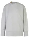 Stella Mccartney Crewneck Organic Cotton Sweatshirt With Chain. In Gray