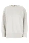 Stella Mccartney Crewneck Organic Cotton Sweatshirt With Chain. In Gray