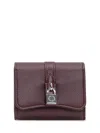 Stella Mccartney Lock Wallet In Bordeaux In Red
