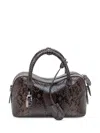 Stella Mccartney Ryder Small Bag In Python Effect In Brown