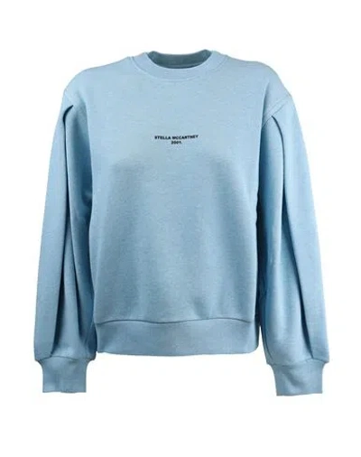 Stella Mccartney Sweatshirt Woman Sweatshirt Sky Blue Size 6-8 Cotton