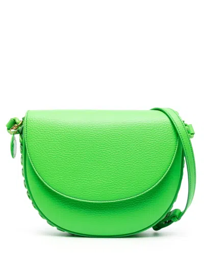 Stella Mccartney Frayme Medium Flap Shoulder Bag In Fluo Green