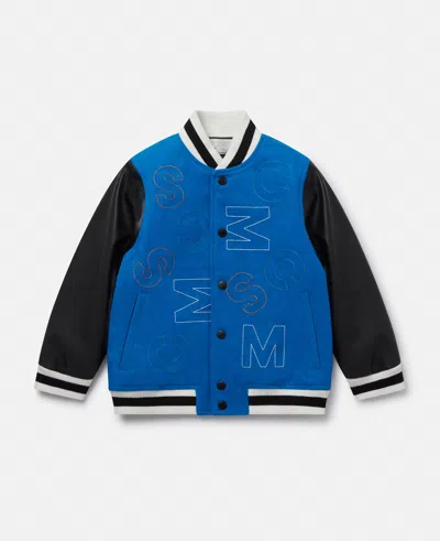 Stella Mccartney Stella Pattern Bomber Jacket In Blue