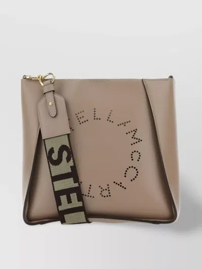 Stella Mccartney Stella Perforated Logo Shoulder Bag In Brown