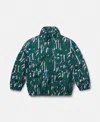 Stella Mccartney Stella Print High-neck Jacket In Green Multicolor