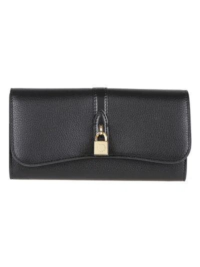 Stella Mccartney Stella Ryder Continental Wallet Embossed Grainy Eco Alter Mat - Murraya + Vegea In Black