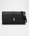 Stella Mccartney Stella Ryder Embossed Grainy Eco Vegan Leather Wallet With Strap In Black