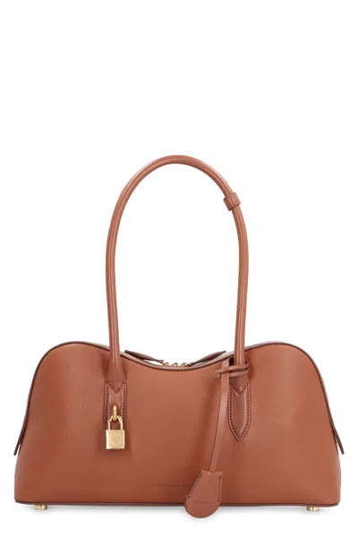 Stella Mccartney Stella Ryder Leather Shoulder Bag In Brown