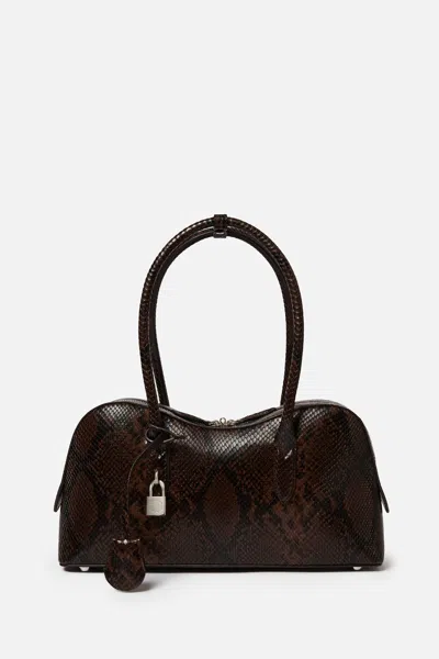 Stella Mccartney Stella Ryder Medium Bag Eco Micely Snake Alter Mat In Brown