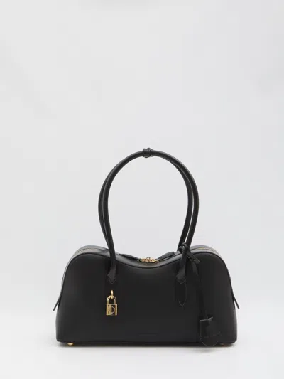 Stella Mccartney Stella Ryder Logo-embossed Embellished Textured Vegan Tote In Brown