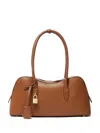 Stella Mccartney Stella Ryder Logo-embossed Embellished Textured Vegan Tote In Brown