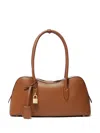 Stella Mccartney Stella Ryder Logo-embossed Embellished Textured Vegan Tote In Brown