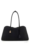 Stella Mccartney Black Synthetic Leather Ryder Shopping Bag In Black