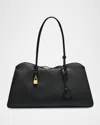 Stella Mccartney Stella Ryder Open Tote Bag In Grainy Embossed Eco Vegan Leather In Black