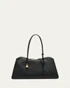 Stella Mccartney Stella Ryder Open Tote Bag In Grainy Embossed Eco Vegan Leather In Black