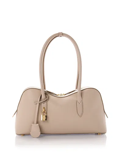 Stella Mccartney Ryder Padlock-detail Grained Tote Bag In Neutral