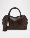 Stella Mccartney Stella Ryder Small Bag In Micely Snake Eco Vegan Leather In Brown