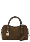 Stella Mccartney Stella Ryder Small Faux Suede Top Handle Bag In Brown