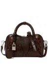 Stella Mccartney Ryder Small Bag In Python Effect In Brown