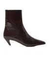 Stella Mccartney Spur Vegan Leather Ankle Booties In Burgundy