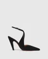Stella Mccartney Spur Satin Pumps In Black